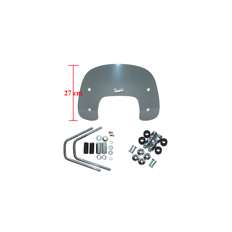 windscherm Piaggio origineel met bevestigingsset laag 27cm smoke vespa S 672305