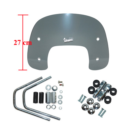 windscherm Piaggio origineel met bevestigingsset laag 27cm smoke vespa S 672305