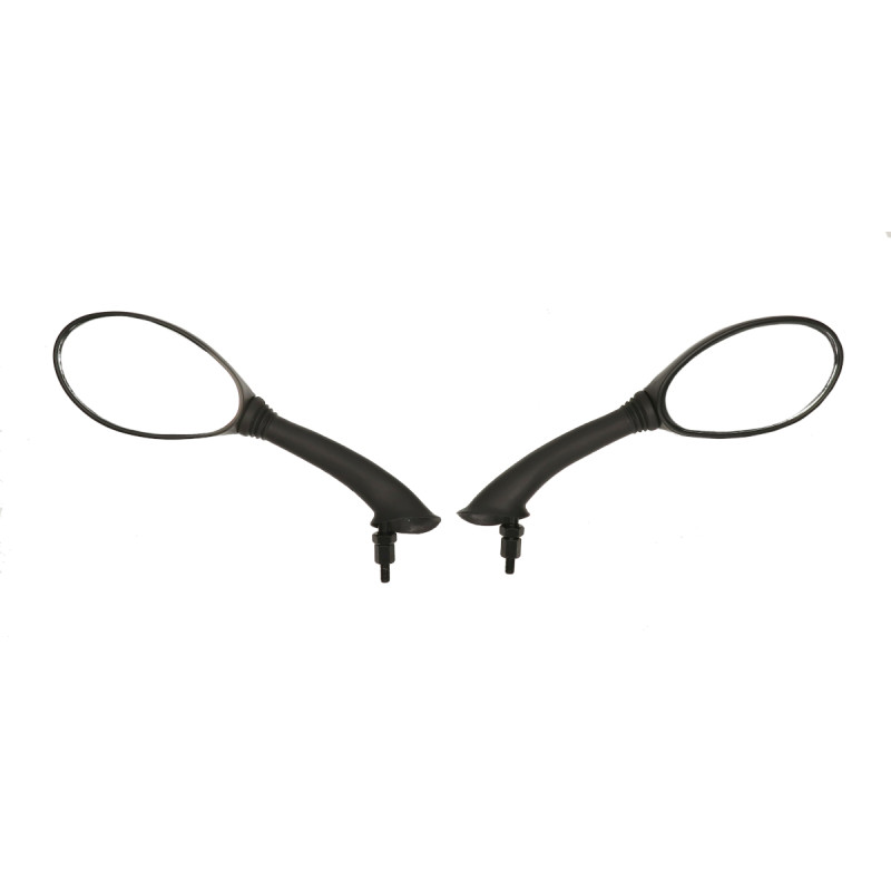 mirror set DMP piaggio black fly