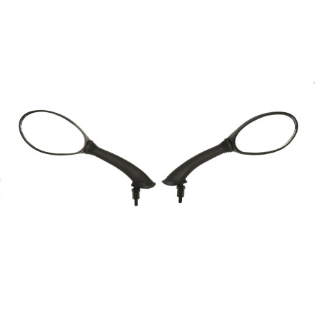 mirror set DMP piaggio black fly