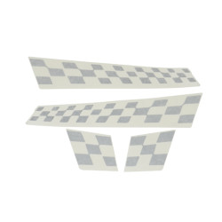 stickerset Piaggio origineel sport finish vlag grijs titanio 742/B riva, vespa S, vx50 67327700a1