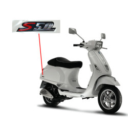 embleem Piaggio origineel woord [s50] rechtsachter smoke vespa S 673280