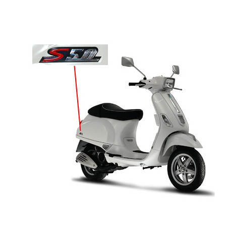 embleem Piaggio origineel woord [s50] rechtsachter smoke vespa S 673280