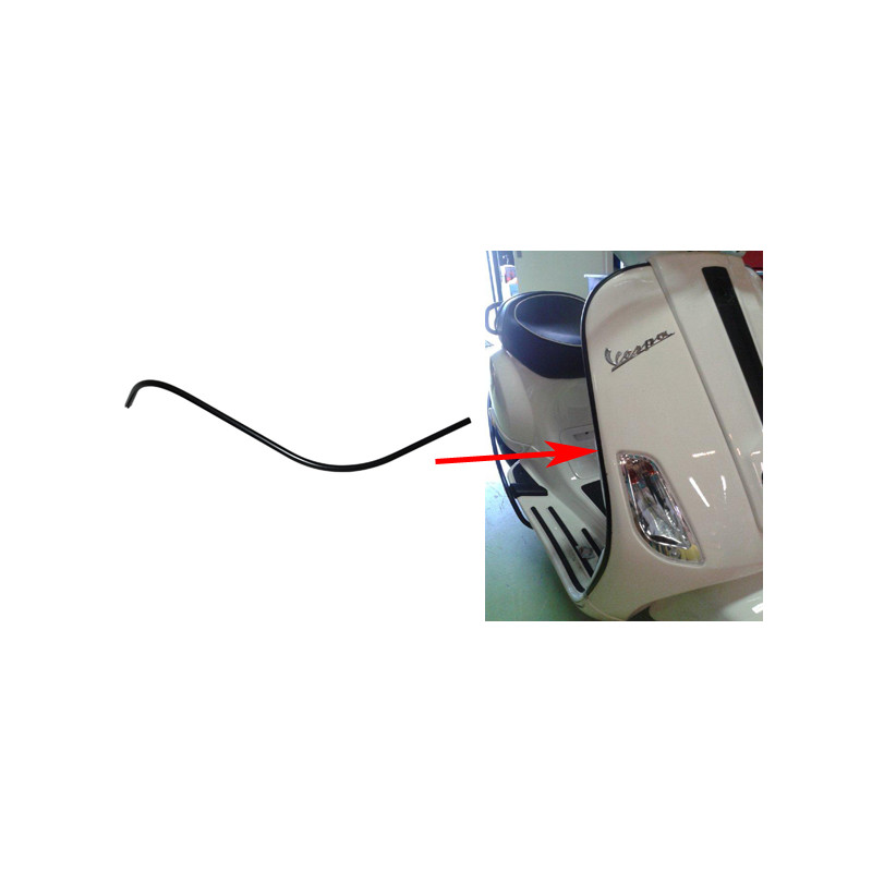 trim strip leg shield left black lxv, vespa lx, vespa S