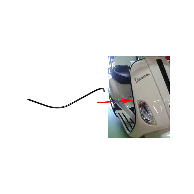 trim strip leg shield right black lxv, vespa lx, vespa S