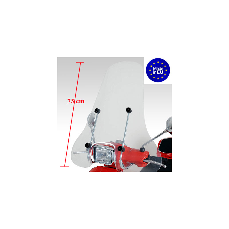 windshield Regia with mounting set high (made in EU) clear vespa S