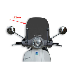 windscherm malossi met bevestigingsset smoke 42cm lx 2t, lx 4t 4516054