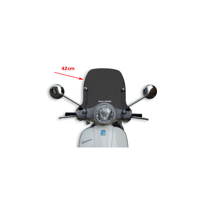 windshield Malossi with mounting set smoke 42cm lx 2t, lx 4t 4516054