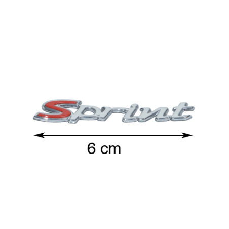 emblem Piaggio original word [sprint] front cover chrome sprint 50/125/150 1b001263