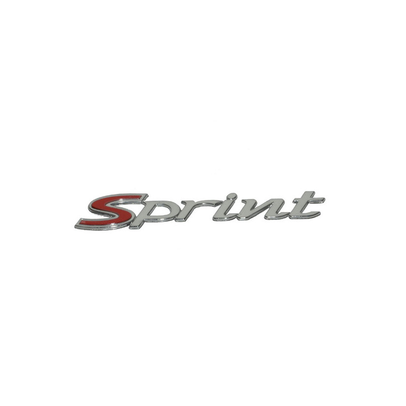 embleem Piaggio origineel woord [sprint] zijscherm chroom sprint 50/125/150 1b000943