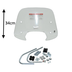 windshield Piaggio original with mounting set low bright 34cm clear sprint 1b001027