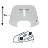 windshield Piaggio original with mounting set low bright 34cm clear sprint 1b001027