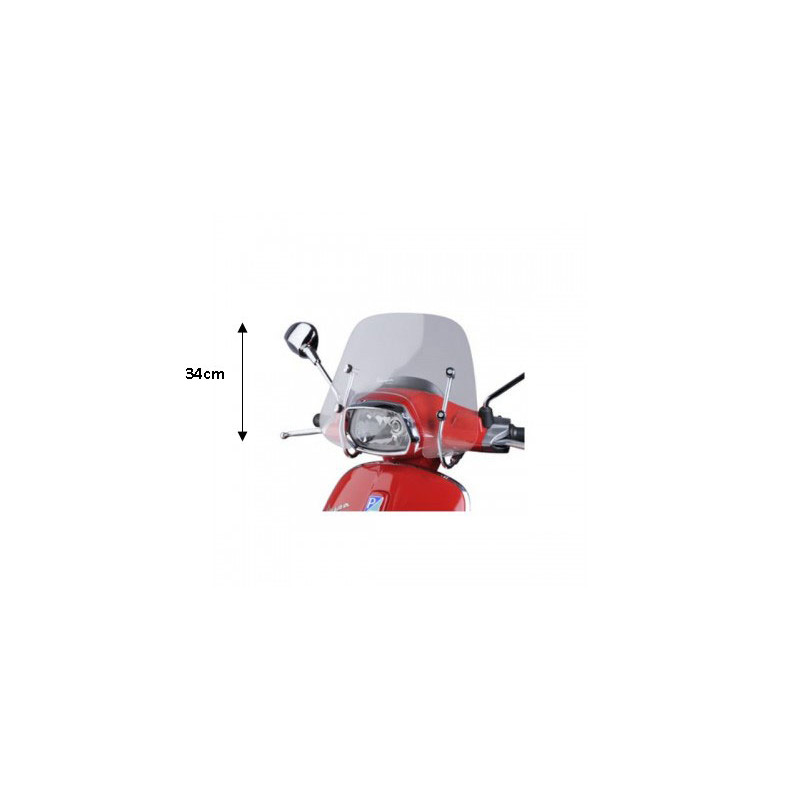 windscherm Piaggio origineel met bevestigingsset laag 34cm smoke sprint 1b001162