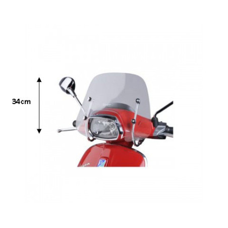 windscherm Piaggio origineel met bevestigingsset laag 34cm smoke sprint 1b001162