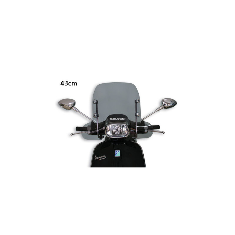 windshield Malossi with mounting set 43cm smoke sprint 4516342