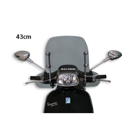 windshield Malossi with mounting set 43cm smoke sprint 4516342