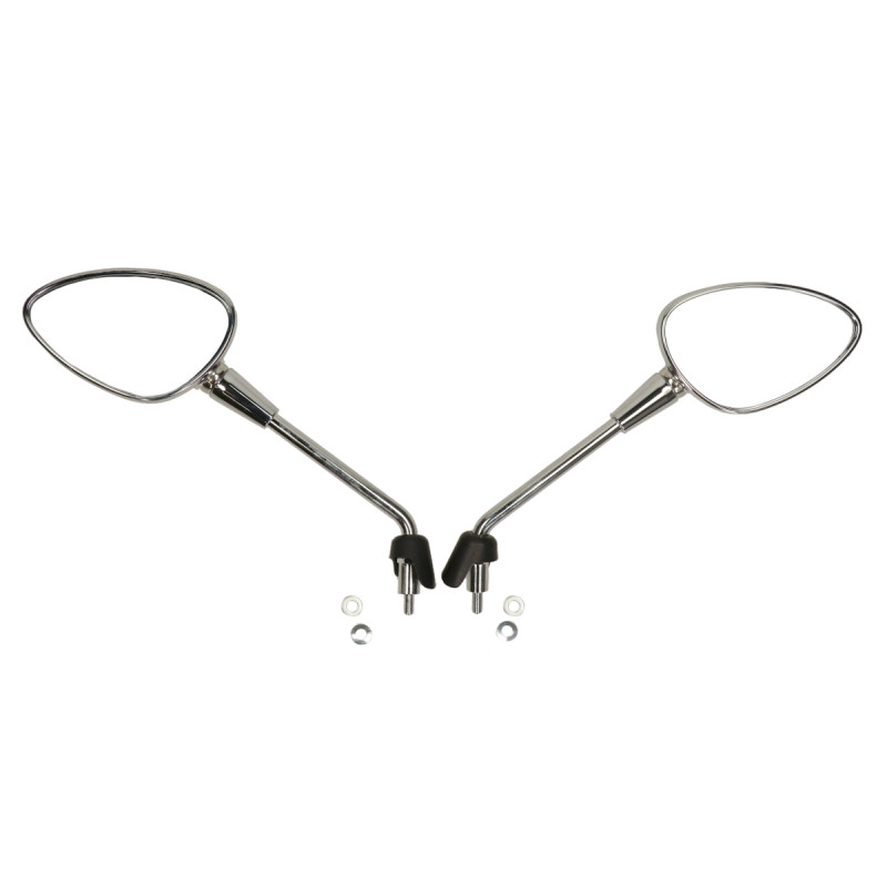 mirror set long model original with E-mark m8 chrome sprint