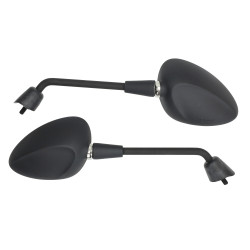 mirror set long model original with E-mark m8 black matt sprint