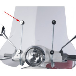 windshield Regia washer (made in EU) piaggio 32mm chrome