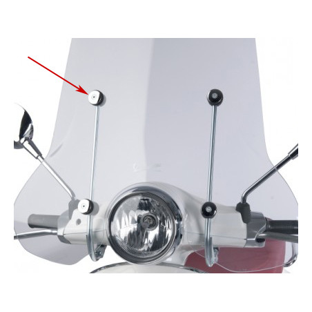 windshield Regia washer (made in EU) piaggio 32mm chrome