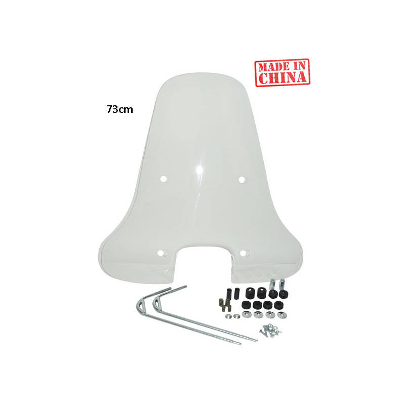 windshield DMP with mounting set high 73cm clear vespa S