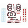 sticker set complete white/red/black 50/125/180 SP 2-stroke 20-parts gilera runner
