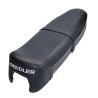 buddyseat model 1973 + woord open lengte strepen (made in EU) zwart kreidler 27.94.95