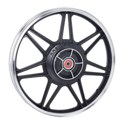 rear wheel cast + bearings cast 7-spoke black/alu kreidler