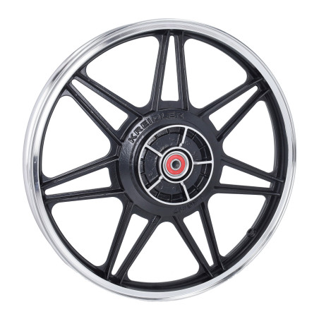 rear wheel cast + bearings cast 7-spoke black/alu kreidler