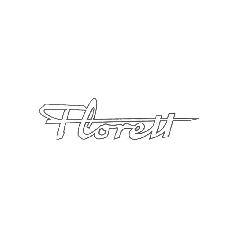 sticker wit/zwart florett