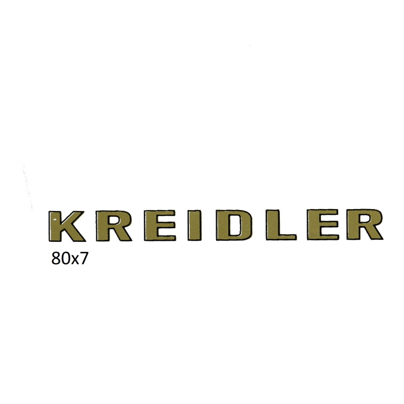 sticker woord [kreidler] goud kreidler