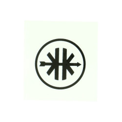 sticker rond logo zwart/wit kreidler