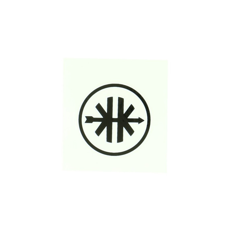 sticker rond logo zwart/wit kreidler