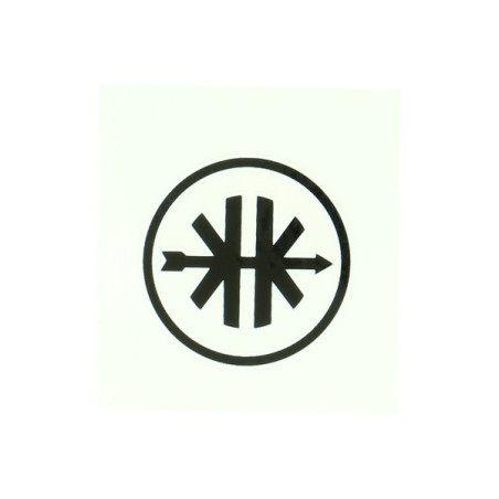 sticker rond logo zwart/wit kreidler