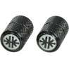 valve cap set with black and white logo black kreidler