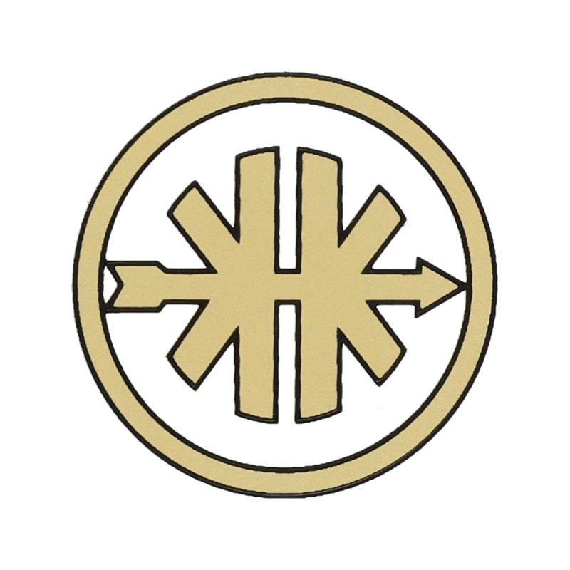 sticker round logo 3.5cm black/gold kreidler