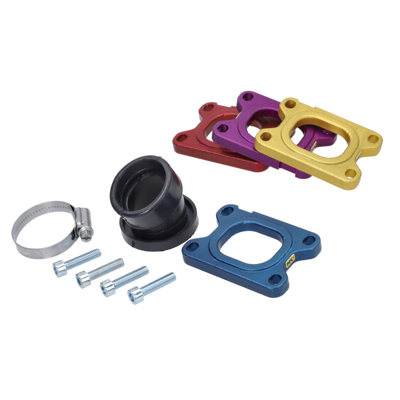 spruitstuk metrakit cnc 28mm blauw minarelli am6, senda