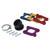 spruitstuk metrakit cnc 28mm paars/purple minarelli am6, senda