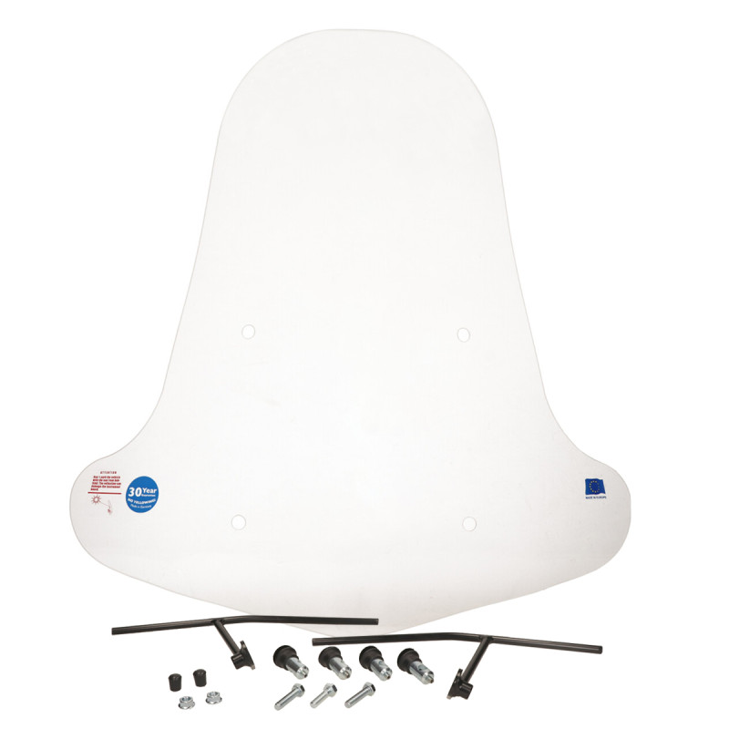 windscherm Regia met bevestigingsset (made in EU) hoog 72cm helder agm Goccia GEV1000, Tomos A35