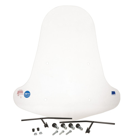 windscherm Regia met bevestigingsset (made in EU) hoog 72cm helder agm Goccia GEV1000, Tomos A35