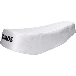 seat (made in EU) with logo with logo L/R white Tomos