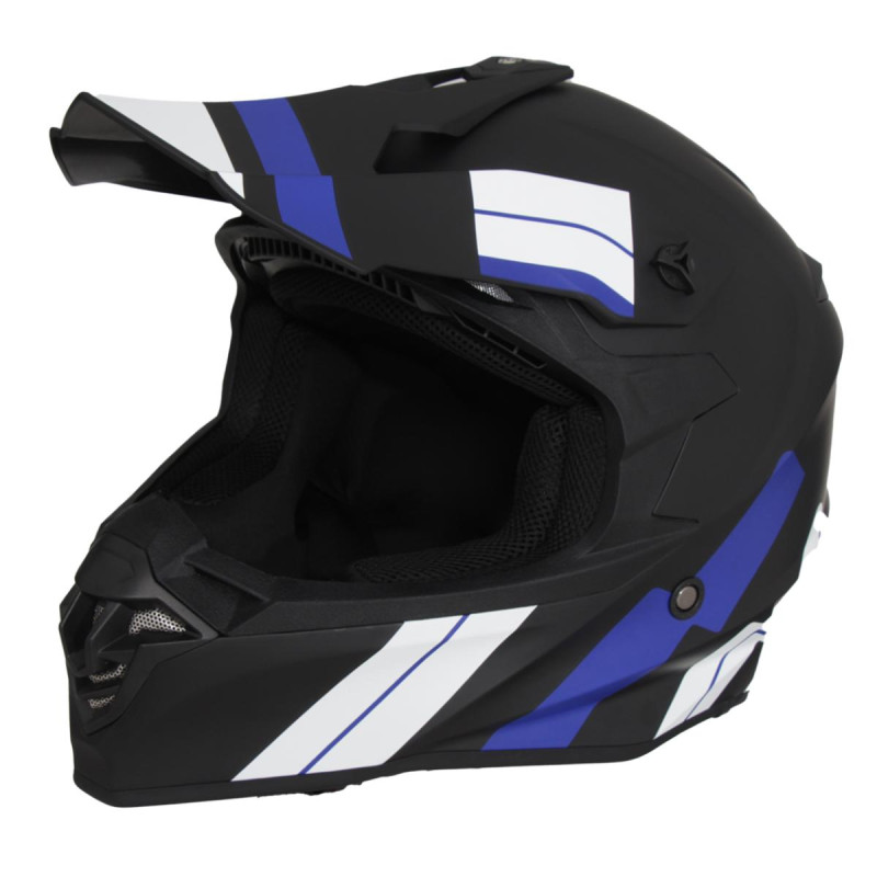 Vito Crosshelm Tivoli Mat Zwart/Blauw/Wit