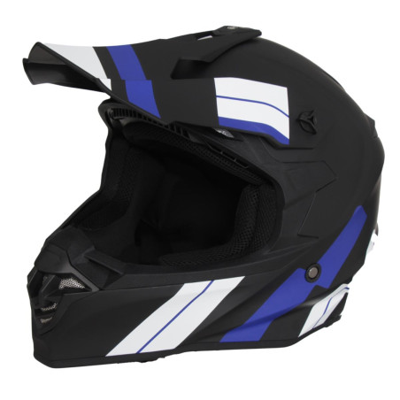 Vito Crosshelm Tivoli Mat Zwart/Blauw/Wit