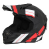 Vito Crosshelm Tivoli Glans Zwart/Rood/Wit