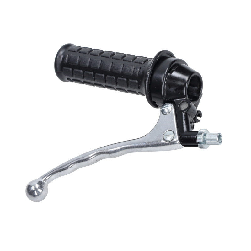 throttle/brake lever Lusito complete (made in EU) cpl orig. right black/alu Tomos A35, camino