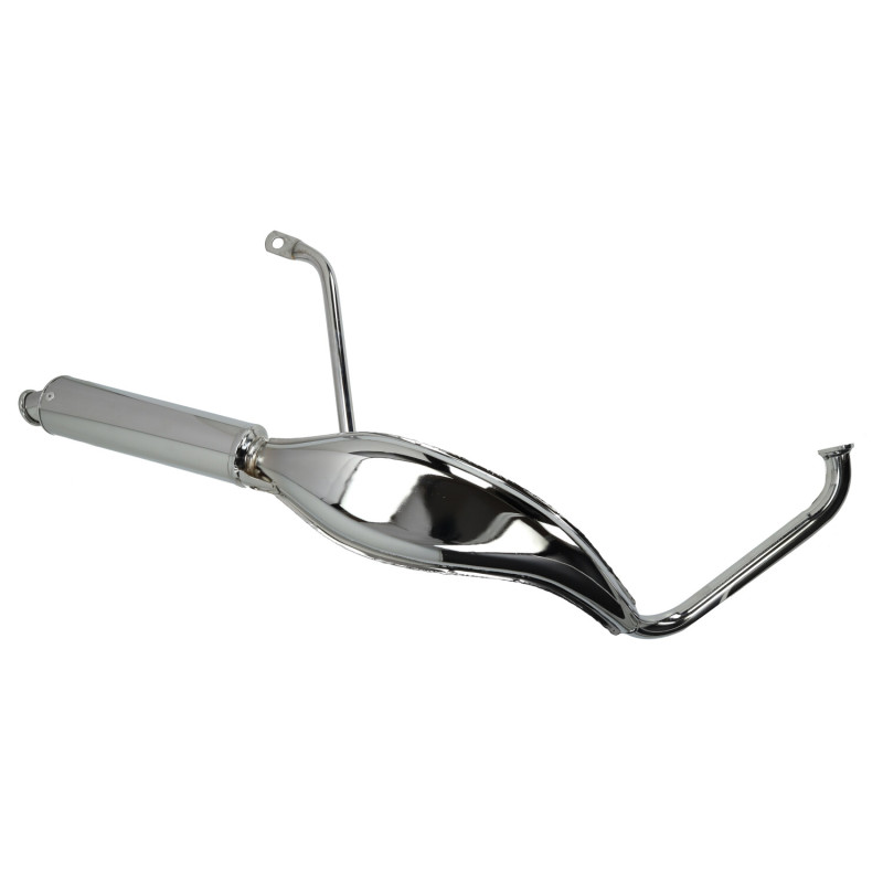 uitlaat tecno hoog fish 28mm chroom tomos, a3, a35