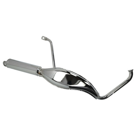 exhaust Tecno high fish high/fish 28mm chrome Tomos, a3, a35