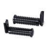footpeg set Fast Arrow Pro cnc universal CNC black a3, Tomos A35
