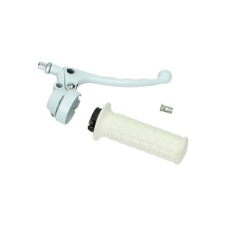 throttle/brake lever Lusito complete made in EU right white a3, camino, Tomos A35