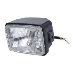 koplamp DMP vierkant model origineel 150mm zwart a3, sachs prima , Tomos A35, camino
